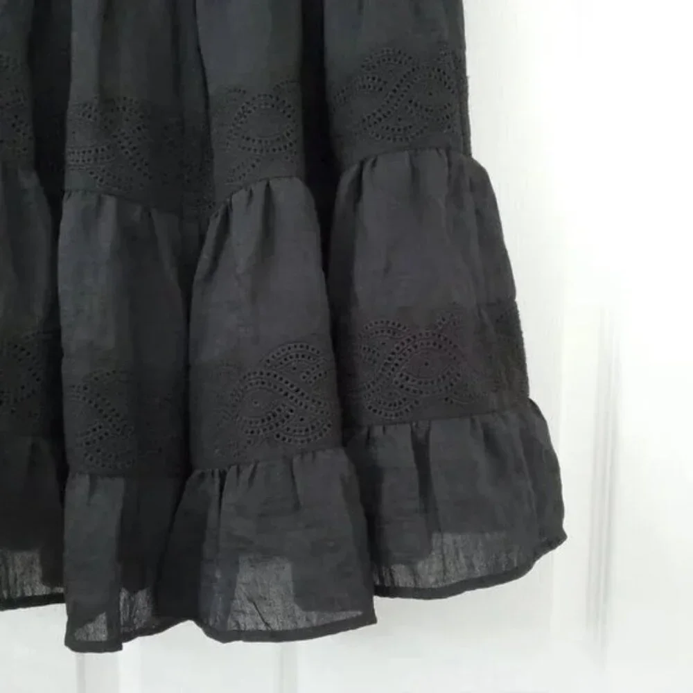 Keepsake The Label Moving On Embroidered Eyelet Tiered Mini Skirt Size XS NWT
